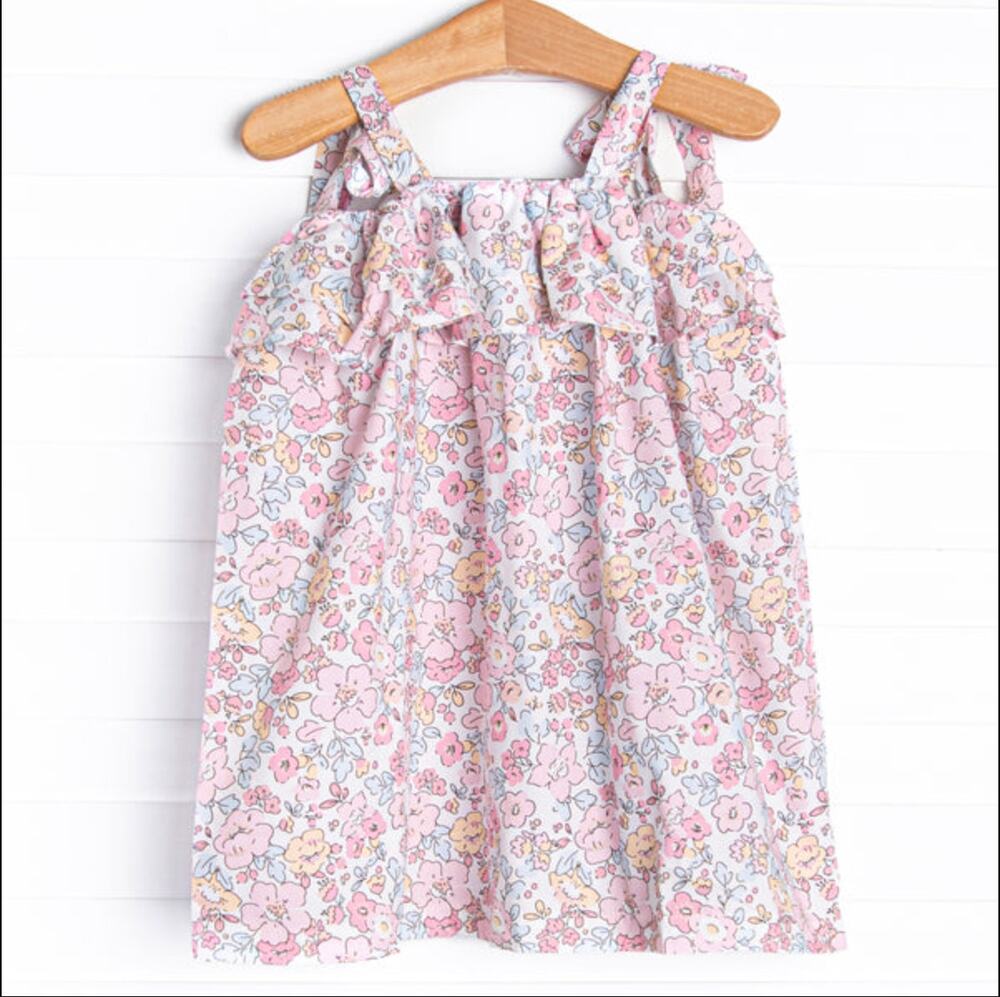 Stitchy Fish Sunset Florals Dress Pink Girls Size 10